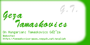 geza tamaskovics business card
